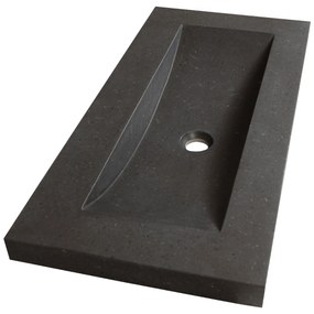 Sanituba Corestone SMALL wastafel basalt zonder kraangaten 80cm