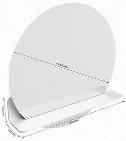 Mondiaz Spot spiegel rond Ø60cm met planchet urban