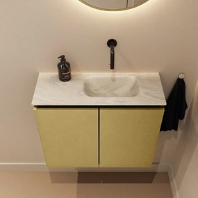 Mondiaz Ture DLux toiletmeubel 60cm oro met wastafel ostra rechts zonder kraangat