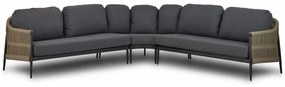 Hoek loungeset 5 personen Aluminium/Rope Taupe Coco Romeo