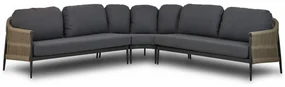 Hoek loungeset 5 personen Aluminium/Rope Taupe Coco Romeo