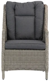 Tuinset 6 personen 217 cm Wicker Grijs Garden Collections Aberdeen/Young
