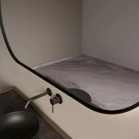 Gliss Design Aura spiegel met LED-verlichting 120x70cm mat zwart