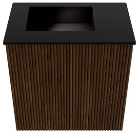 Mondiaz Joya 40cm toiletmeubel walnut met wastafel faye links 1 kraangat urban