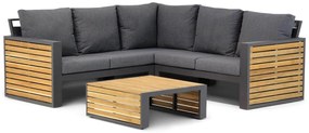 Hoek loungeset  Aluminium/teak Grijs 5 personen Lifestyle Garden Furniture Verona
