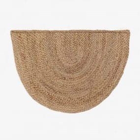 Halfronde Deurmat In Jute 60x40 Cm Fondreset Yute - Sklum