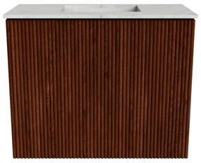 Mondiaz Joya DLux 50cm toiletmeubel ruby met wastafel faye midden zonder kraangat opalo