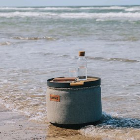 RETROit Poef Cobana Drum - Kirra Grey