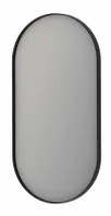 INK SP20 spiegel - 80x4x40cm ovaal in stalen kader - geborsteld metal black 8409470