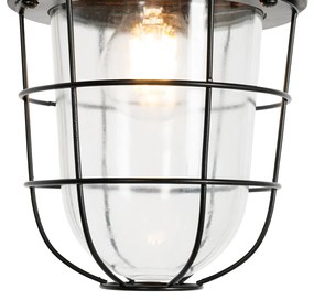 Set van 2 industriële hanglampen zwart - Cabin Industriele / Industrie / Industrial E27 rond Binnenverlichting Steen / Beton Lamp