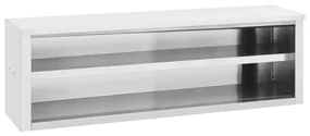 vidaXL Keukenwandkast 150x40x50 cm roestvrij staal