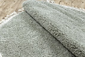 Tapijt BERBER 9000 ROND groenrand ,  Barber , marokkaanse shaggy