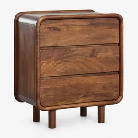 3-laden Commode 80x40 Cm Van Mangohout Gina Donker Handvat Hout - Sklum