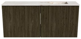 Mondiaz Joya DLux 90cm toiletmeubel shadow met wastafel faye rechts zonder kraangat frappe