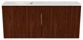 Mondiaz Joya DLux 90cm toiletmeubel ruby met wastafel faye links 1 kraangat ostra