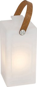 Moderne tafellamp wit flame effect oplaadbaar IP44 - Stard