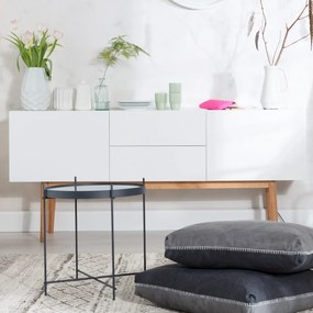 Zuiver High On Wood Hoogglans Dressoir Eiken 160 Cm - 160x40x71.5cm.