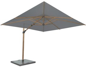 4 Seasons Outdoor Siesta PREMIUM 300 x 300 cm parasol charcoal, wood look frame  Parasol    houtkleur weerbestendig