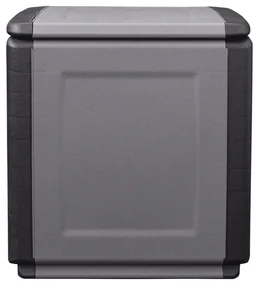 vidaXL Tuinbox 130 L 54x53x57 cm donkergrijs en zwart