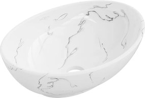 Mexen Elza opzetwastafel 40 x 33 cm, witte steen - 21014081