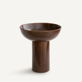 Geglazuurde keramische schaal op voet, SYENA