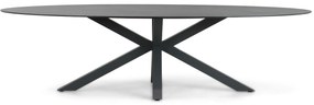 Dining Tuintafel ovaal 280 x 118 cm Aluminium/HPL Grijs Santika Ellisse