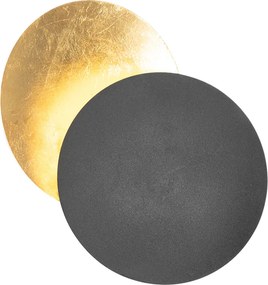 Smart wandlamp zwart met goud incl. Wifi G9 - Sunrise