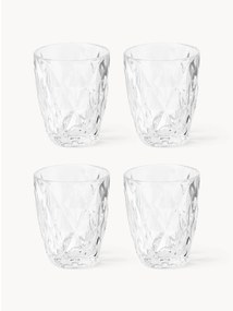 Waterglazen Colorado met structuurpatroon, 4-delig