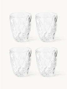 Waterglazen Colorado met structuurpatroon, 4 stuks
