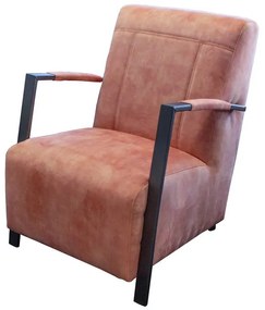 Industriële fauteuil Rosetta | velours Adore roze 166 | 64 cm breed