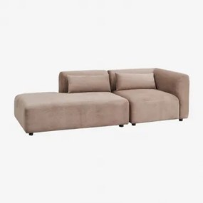 Fogler 2-delige Modulaire Hoekbank Met Chaise Longue Links Corduroy Kameelbruin - Sklum