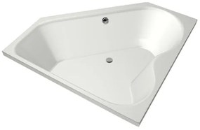 Xenz Cyprus Hoekbad - 145x145x53 - afvoer Midden - acryl - wit mat 6864-03
