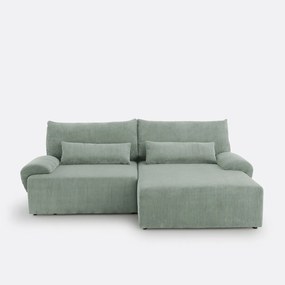 Hoekbank met koffer, ribfluweel, MAONA