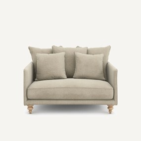 2-zits compacte bank in linnen fluweel, LAZARE