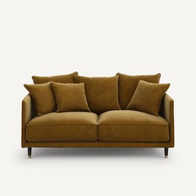 3-zits compacte fluwelen bank, Lazare