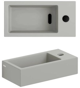 Clou Flush 3 keramische fontein 36cm met kraangat rechts grijs mat