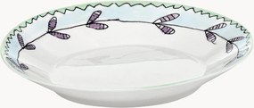 Fine Bone China diepe borden Midnight Flowers, 2-delig