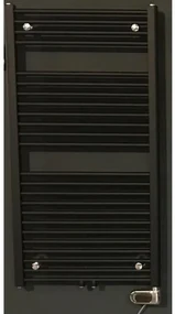 Instamat Robina Elektrische Handdoekradiator 149x60cm met 4 aansluitingen ½ incl. wandconsoles soft zwart RB150.60EB02