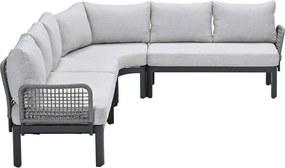 Garden Impressions Milan loungeset 5-delig - donker grijs