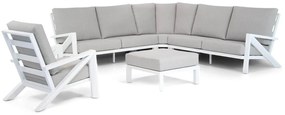 Hoek loungeset  Aluminium Wit 6 personen Santika Furniture Santika Cinta