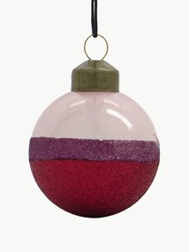 Kerstballen Stripe, 4 stuks