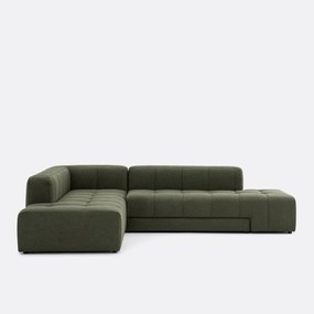 Hoekslaapbank links, fijne badstof, FANO