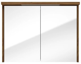 Fontana Grado spiegelkast met verlichting 80cm 2 deuren walnoot