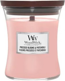 WoodWick geurkaars - Medium Hourglass - Pressed Blooms&Patchouli