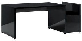 vidaXL Salontafel 90x45x35 cm spaanplaat hoogglans zwart