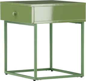 Metalen Nachtkastje Met Lade Groen - 41x41x50cm.