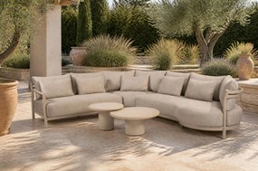 Hoek loungeset 6 personen Aluminium Taupe  4 Seasons Outdoor Mykonos/Hampton