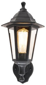 Klassieke buiten wandlamp zwart met bewegingssensor - New Haven