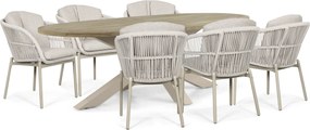 Tuinset 6 personen 240 cm Rope Zand/Beige Lifestyle Garden Furniture Monaco/Brookline