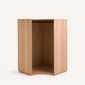 Hoekhangkast voor modulaire kast, eiken fineer, EVORIA